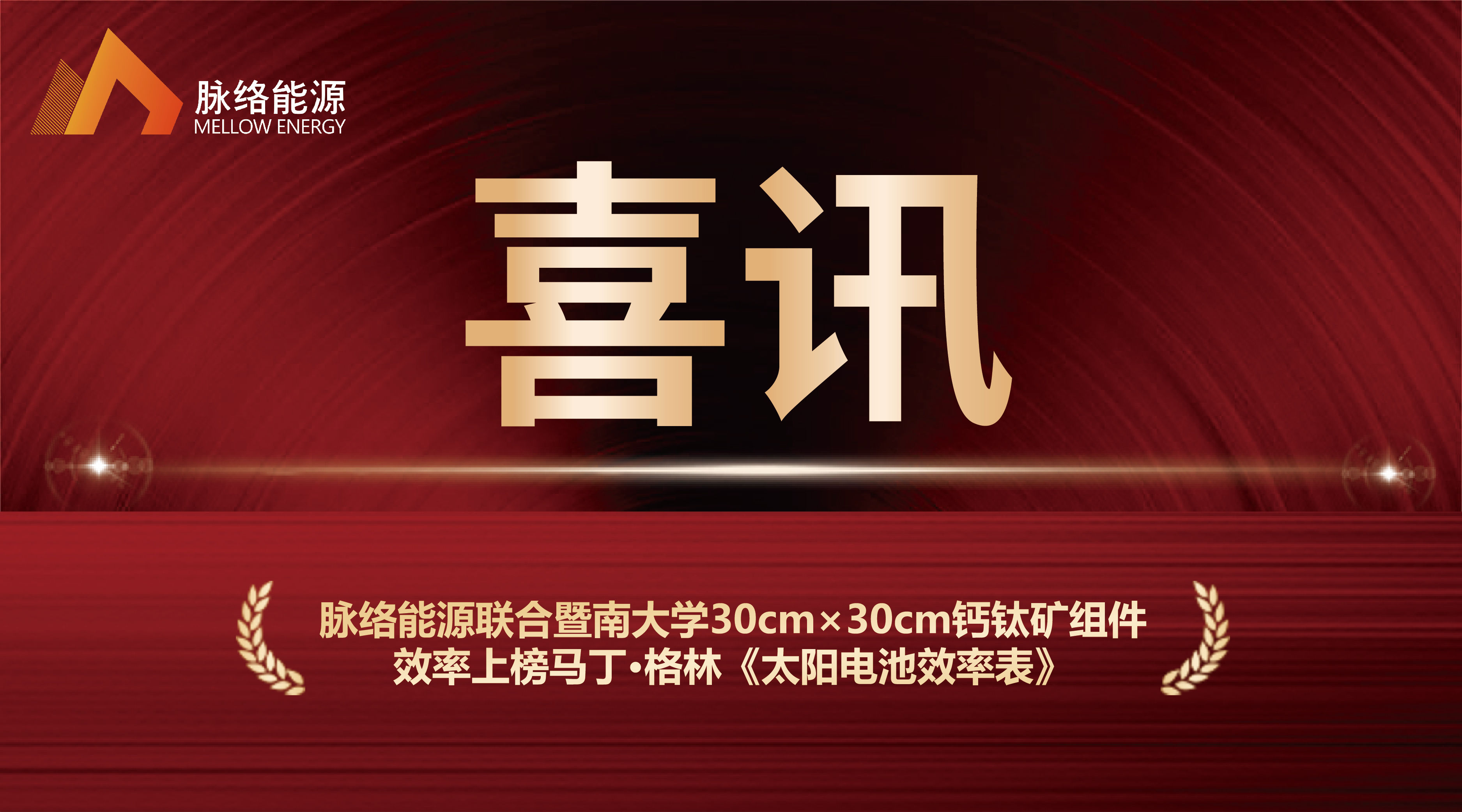 世界纪录，权威认可！脉络能源钙钛矿光伏组件效率上榜马丁·格林《太阳电池效率表》